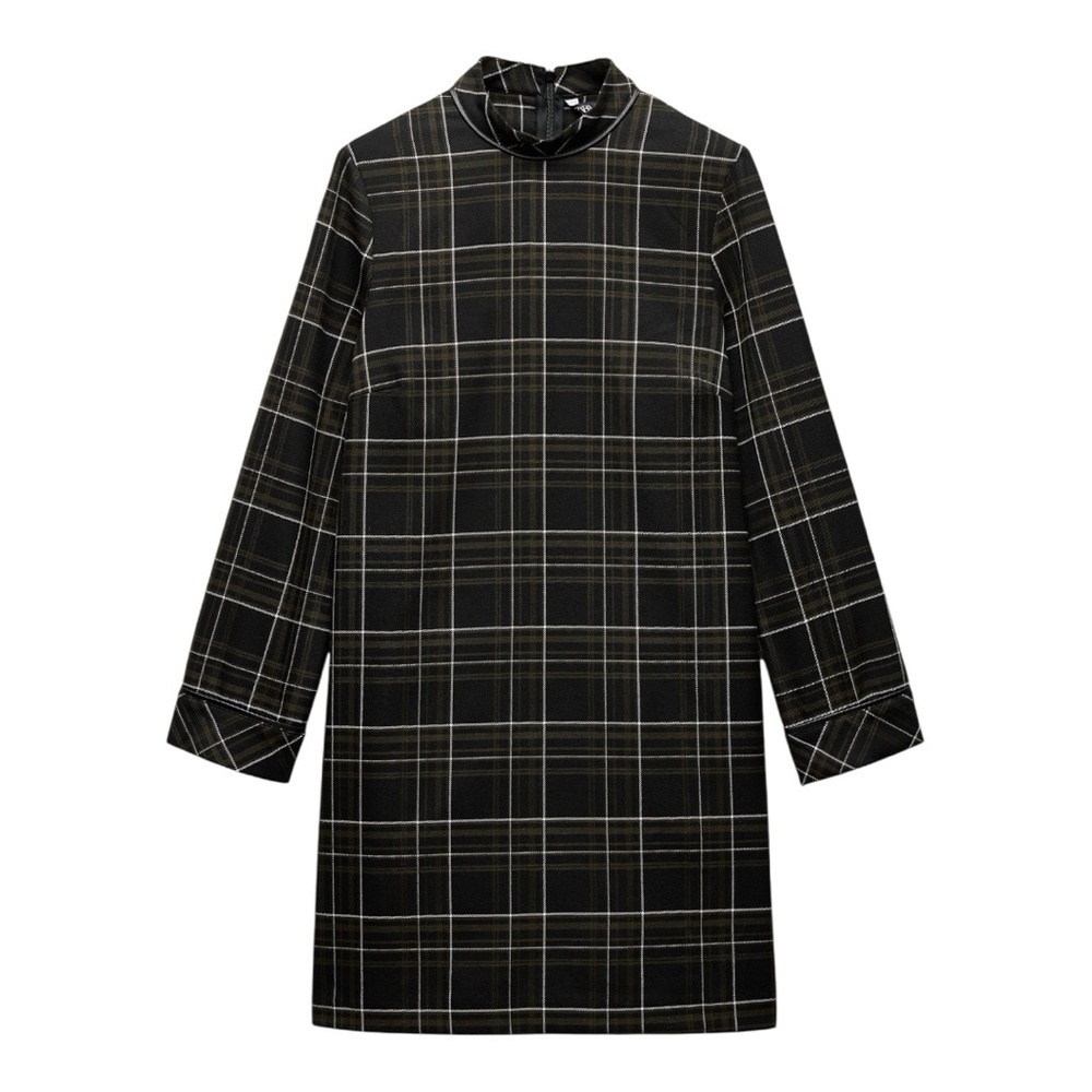 🖤 ZARA Plaid Mini Dress | Size M | New With Tags - Picture 2 of 11